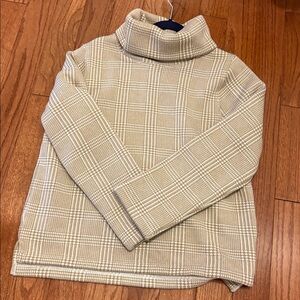 J Crew Plaid Turtleneck Sweater - Tan sz XL